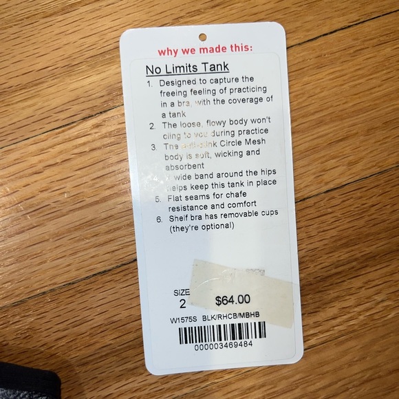 Lululemon No Limits Tank- discontinued- size 2 - Picture 8 of 8